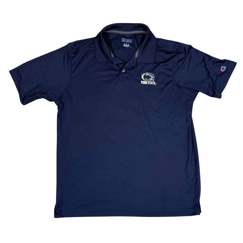 Champion Penn State Nittany Lions Mens Navy Blue Performance Polo Shirt Large